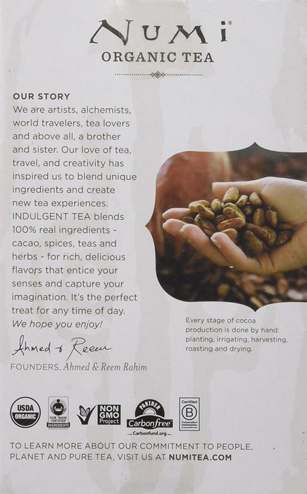 NUMI TEAS TEA CHOC ROOIBOS ORG, 12 BG N3