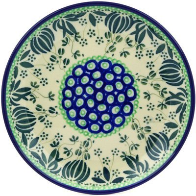 Polmedia Polish Pottery 8-inch Stoneware Plate H2341E Hand Painted from Ceramika Artystyczna in Boleslawiec Poland...