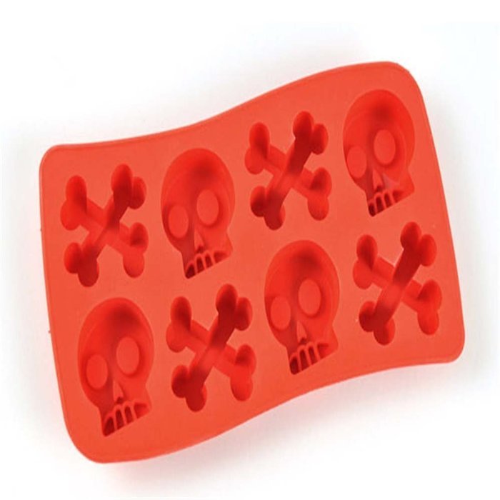 Beyondtek Halloween Skull Ice Mold ice sculpture molds Silicone mold (black)