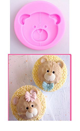 Lariy 3D Cute Bear Head Silicone Mold Cake Fondant Chocolate Baking Mould Decorating N2