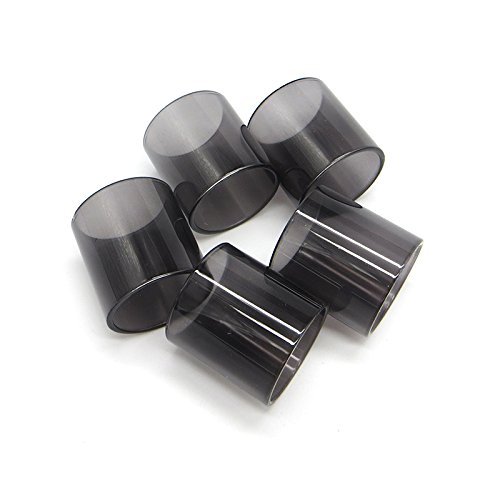 5 pcs TFV8 Replacement Glass Tube For 5.5ml TFV8 Tank, 25.5mm diameter, Black