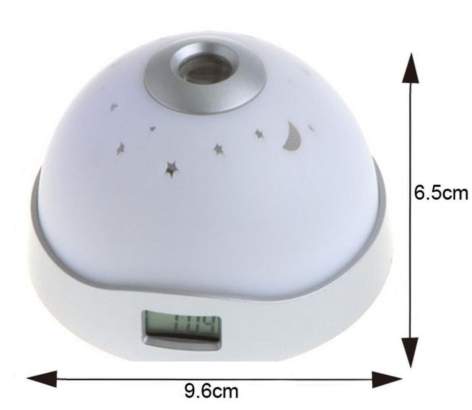 Voberry&reg; New 7 Colors LED Change Star Night Light Magic Projector Backlight Clock N7
