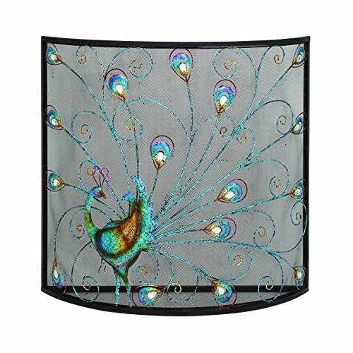 Deco 79 55274 Metal Fireplace Screen 33"W, 32"H -