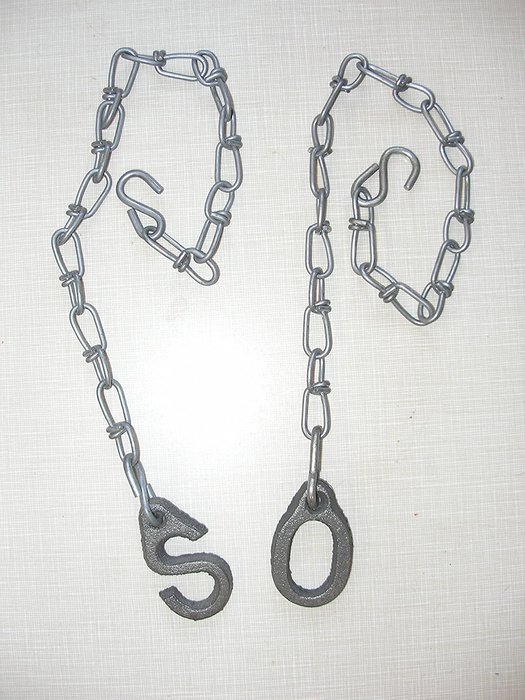 Vestal Fireplace Cast Iron Open & Shut Chains & O S Ends for Fireplace Damper Control