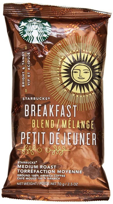 Starbucks SBK11018193 Breakfast Blend Single-Pot Portions Coffee Packets, Premium Ground, Medium-Roasted (Pack...