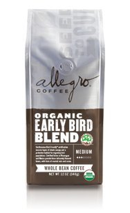 Allegro Whole Bean Coffee, 2-12oz Bags (Organic Breakfast Blend) N8