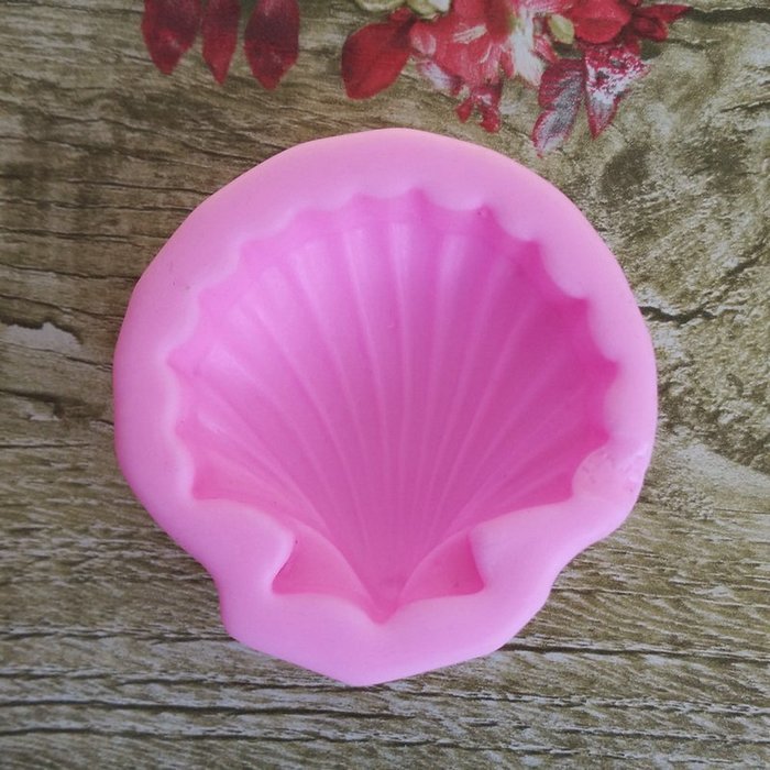 Click Down Scallop Shape Design Silicone Mould Cake Decoration Tool Fondant Mold N3