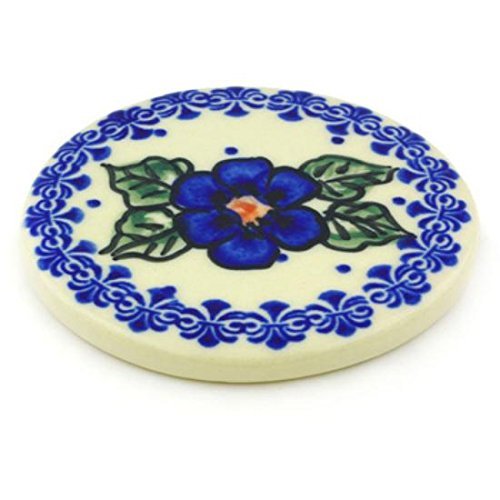 Ceramika Bona H2934G Polish Pottery Ceramic Coaster Hand Painted, 3-Inch