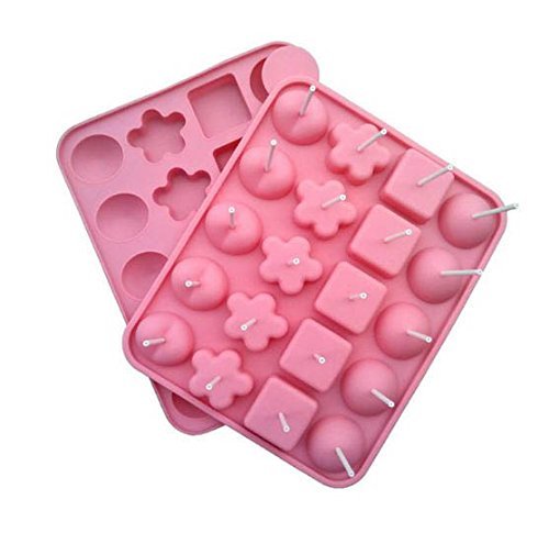 Style B Silicone Lollipop Mold 20 Holes Lollipops Mold Cake Mold Baking Chocolate Ice Lattice Bakeware Mold