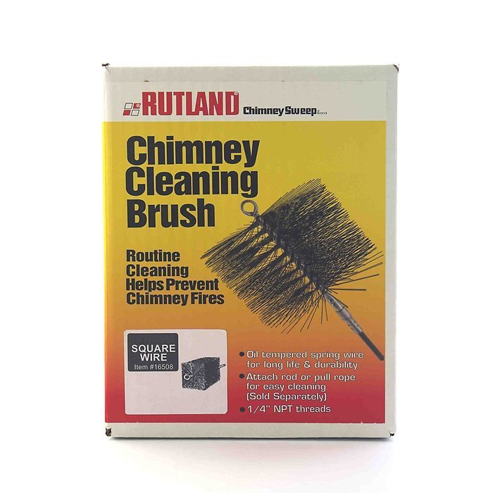 Rutland 16507 7-Inch Square Wire Thread Fitting Chimney Sweep, 1/4-Inch Pipe