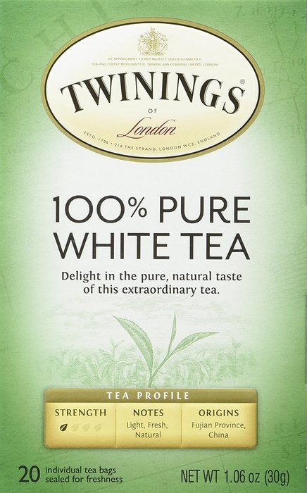 Twinings Origins Fujian Chinese Pure White Bagged Tea, 20 Count