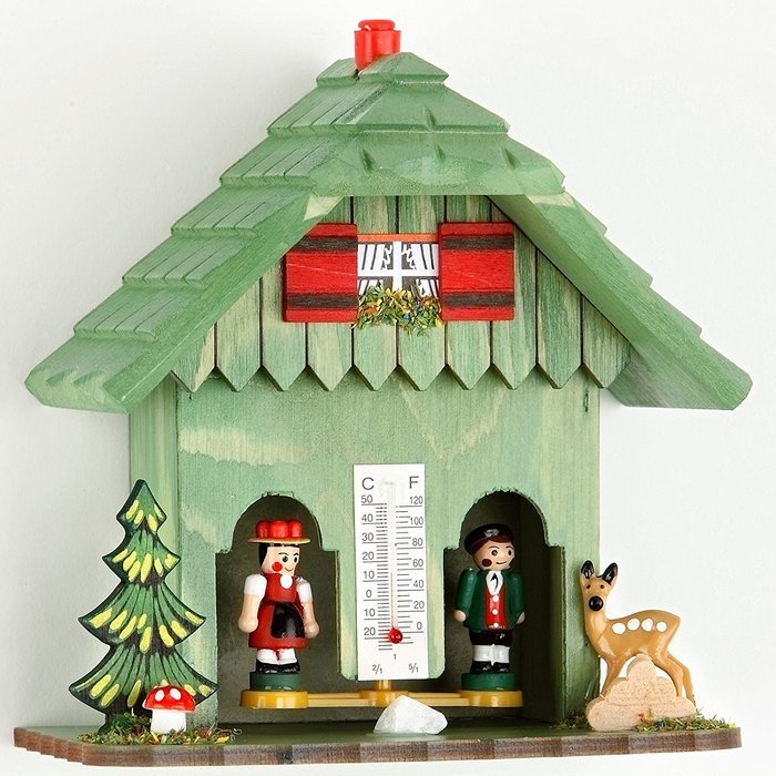 German Black Forest weather house green TU 73 gruen