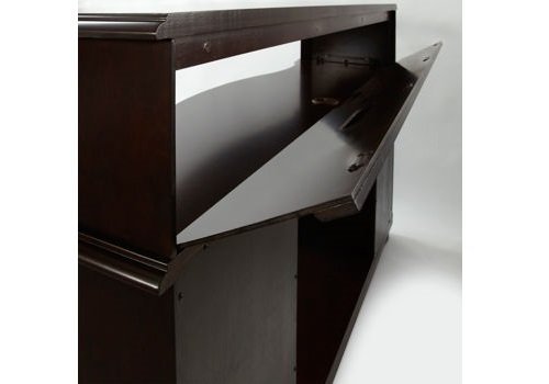 Merrill Media Electric Fireplace Heater Ventless Merlot Dark Wood Living / Bed Room TV Stand (Merlot) N3