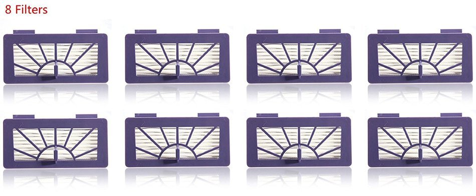 8 Pack Hepa Filter Replacement for Neato XV-15 XV-25 XV21 Vorwerk VR100 Vaccum By NISPIRA