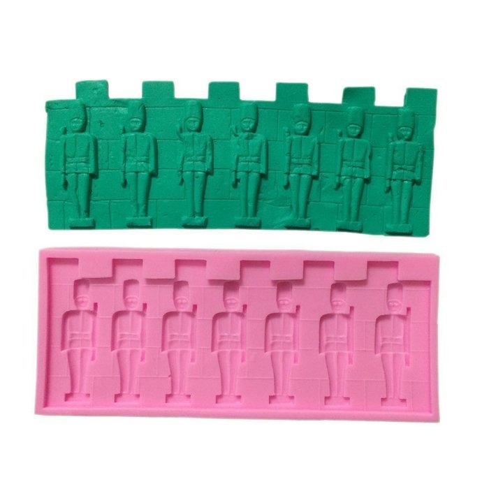 New Arrival Nutcracker Soldiers Cake Decoration Fondant Paste Silicone Mold Mould