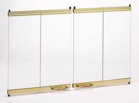 Comfort Flame BDB42B Fireplace Wood Burning Deluxe Aluminum Bi-Fold Door, 42-Inch, Brushed Brass