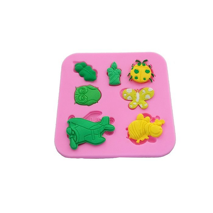 Wocuz WZ1510 Butterfly Bees Shape Silicone Mold for Making Fondant Decoration of the Party Cake N4