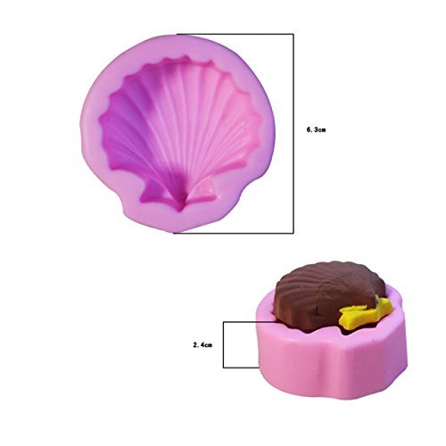 "3D Shell Seashell Silicone Fondant Mold Chocolate Soap Mould" shopping