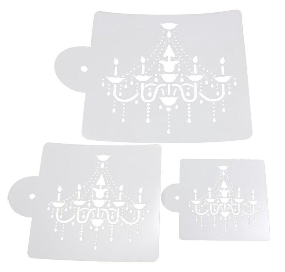 BleuMoo Chandelier Shaped Fondant Cake Mold Cake Spray Flowers Mould Decoration Tool