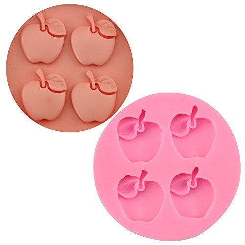 Mr.S Shop 3D 4 Little Apples Silicone Mold Cake Chocolate Biscuits Fondant Candy Mold DIY Kitchen Baking Mold N3