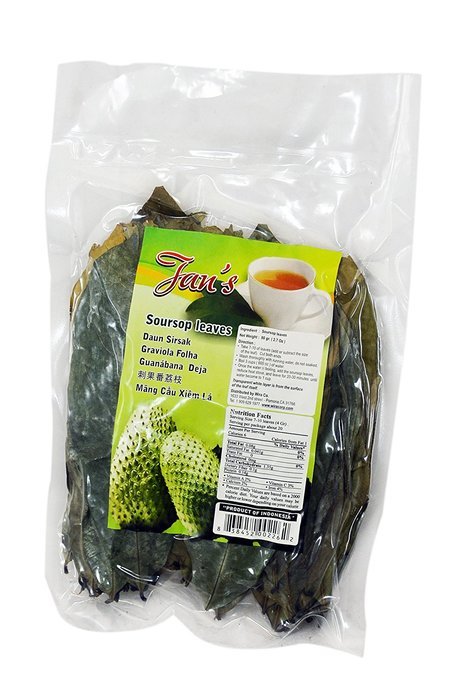 Jans Soursop Leaves - Graviola (Guanabana) - 2.7oz (80gr) - Around +/-200 Leaves