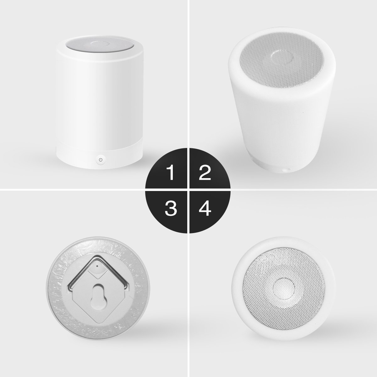 Wireless LED Bluetooth Speakers,Dimmable Night Light with Bluetooth 4.0