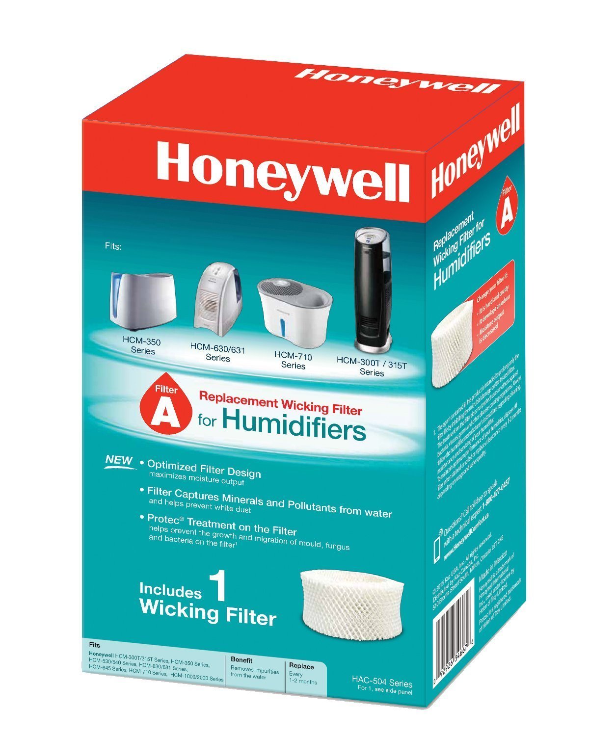 Honeywell HAC-504AW Humidifier Replacement Filter, Filter A N5 free ...