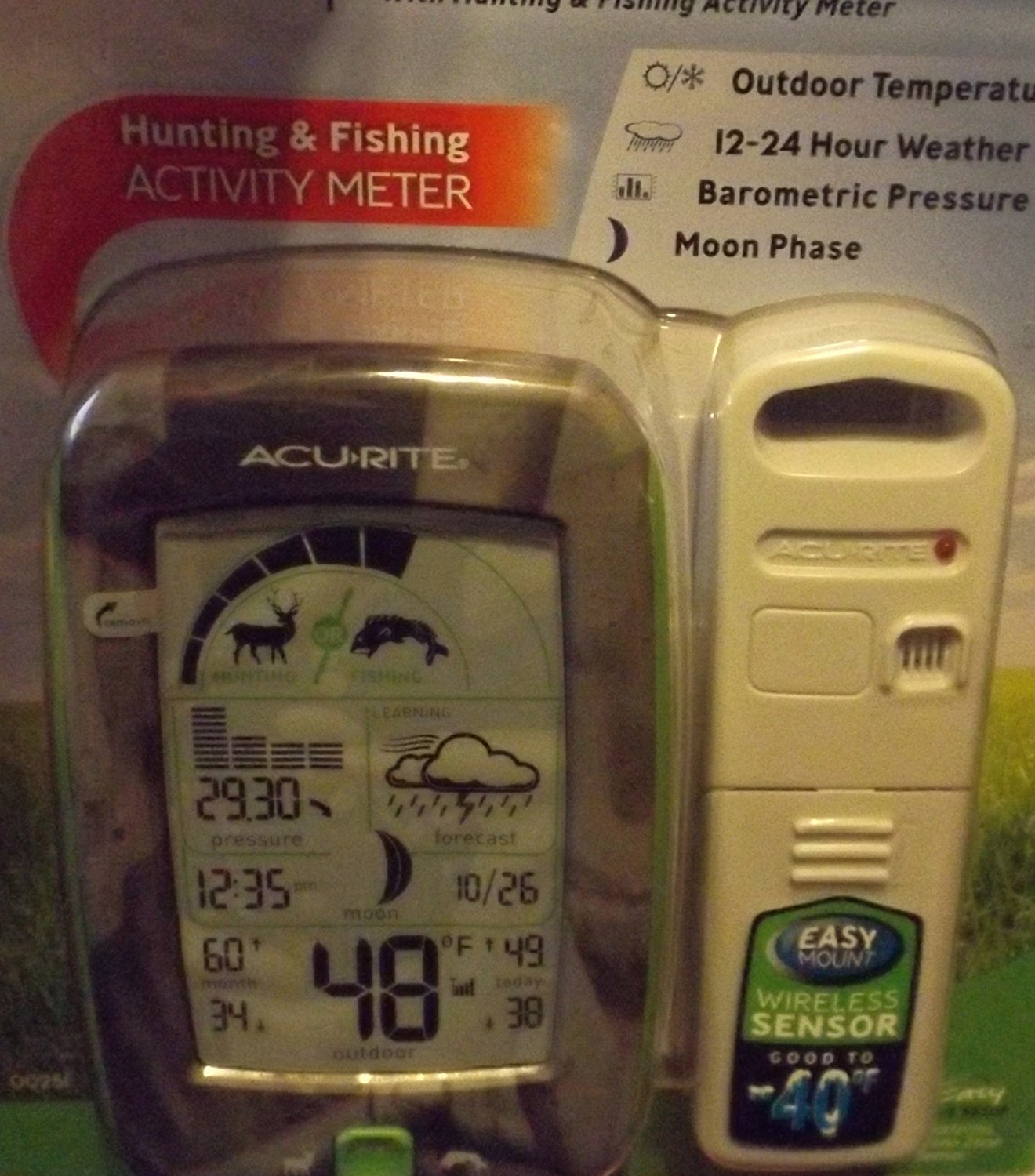 AcuRite Sportsman's Forecaster with Hunting & Fishing Activity Meter ...