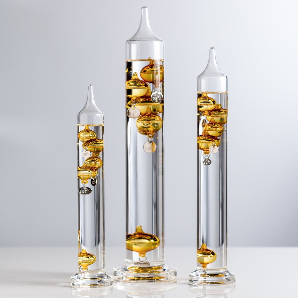 Galileo Yellow Glass Thermometers Set of Three (Bundle) free image download