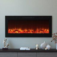 Moda Flame 50" Cynergy Log Built-in Smokeless Wall Mounted Electric Fireplace
