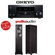 Onkyo TX-RZ900 7.2-Channel Network Home Theater Receiver + (1) Pair of Polk Audio TSi 300 Floorstanding Loudspeakers...