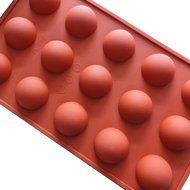 Wocuz 15 The Semicircle Chocolate Silicone Mold, Candy Mold, Cake Mold, Cookies Mold, Fondaut Mold, DIY Ice Mold N2