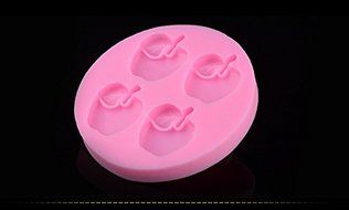 Mr.S Shop 3D 4 Little Apples Silicone Mold Cake Chocolate Biscuits Fondant Candy Mold DIY Kitchen Baking Mold N7