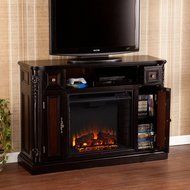 Marianna Media Fireplace - Ebony w/ Reversible Dark Antique N5