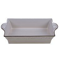 Certified International 57622 Solstice Rectangular Bakeware Set, 4.75 quart, Cream