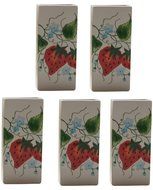Gicos 57724 Radiators Humidifier, Ceramic, Strawberry Fruit Painting (Pack of 5)