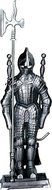 Uniflame, F-7520, 4pc Mini Triple Plated Pewter Soldier Fireset