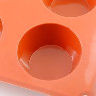 iClover Durable Food Grade Silicone Bakeware Vermilion -6pc Cups Food-grade Bakeware Baking Cake Chocolate Soap...