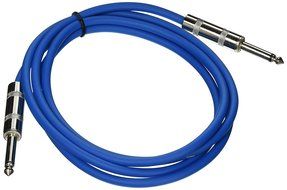 Seismic Audio - SASTSX-6 - 6 Foot TS 1/4" Guitar, Instrument, or Patch Cable Blue