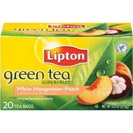 Lipton Green Tea Bags, Superfruit, White Mangosteen &amp; Peach, 20 ct