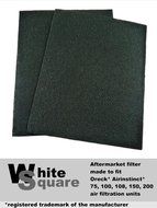 Oreck AirInstinct 75, 100, 108, 150, 200 Odor Absorber Carbon Pre-Filter 2 Pack by White Square N2
