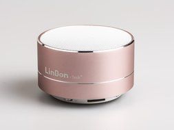 LinDon-Tech Portable Speakers - Super Mini Metal Desk Wireless Powerful Sound Portable Bluetooth Speaker with...