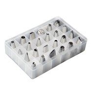 DUFUSTORE 24pcs Box Set Icing Piping Nozzles Pastry Tips Cupcake Cake Decorating Tool