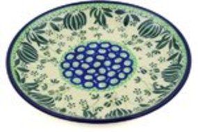 Polmedia Polish Pottery 8-inch Stoneware Plate H2341E Hand Painted from Ceramika Artystyczna in Boleslawiec Poland... N5