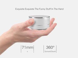 LinDon-Tech Portable Speakers - Super Mini Metal Desk Wireless Powerful Sound Portable Bluetooth Speaker with... N4