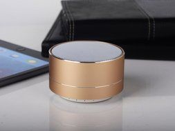 LinDon-Tech Portable Speakers - Super Mini Metal Desk Wireless Powerful Sound Portable Bluetooth Speaker with... N5