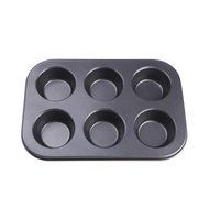 Lariy 6 Cups Pan Muffin Cupcake Steel Bread Baking Cupcake Bakeware Mould