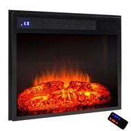 AKDY 23" Black Electric Firebox Fireplace Heater Insert W/Remote Azfl-EF05-23r N6
