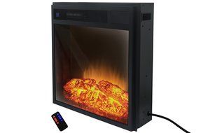 AKDY 23" Black Electric Firebox Fireplace Heater Insert W/Remote Azfl-EF05-23r N8
