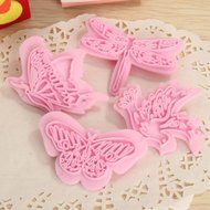 Cake &amp; Cookie Cutters 4PCS Butterfly Bird Shade Fondant Cake Cookie Cutter Mould Plastic Mold N2